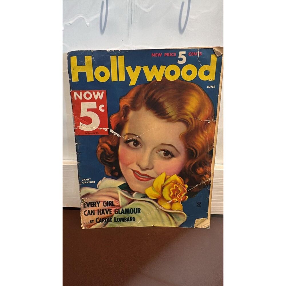 Hollywood June 1935 Vintage Movie magazine Janet Gaynor